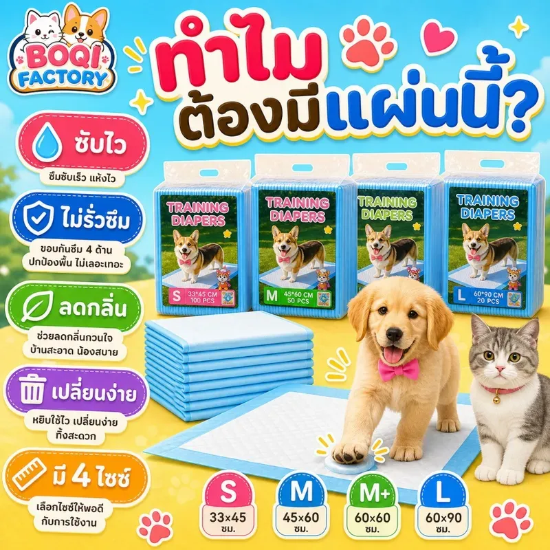 Boqi Factory Cocoyo แผ่นรองฉี่สุนัขและแมว รูปที่ 2