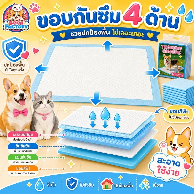 Boqi Factory Cocoyo แผ่นรองฉี่สุนัขและแมว รูปที่ 4
