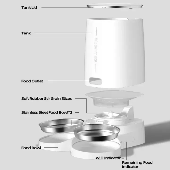 ROJECO Smart Pet Feeder 4L WiFi RJJDSMWIFI-4L รูปที่ 2