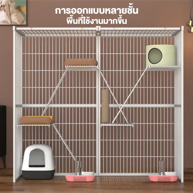 Petcho กรงแมวขนาดใหญ่ 3-4 ชั้น รูปที่ 2