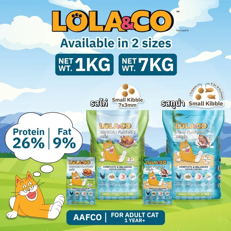 Lola & Co อาหารแมวแบบเม็ด 1 kg รูปที่ 3