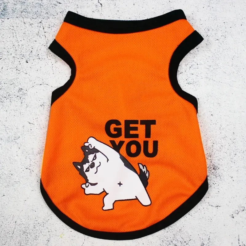 QIYUE PET เสื้อกั๊กระบายอากาศลายการ์ตูน รูปที่ 2
