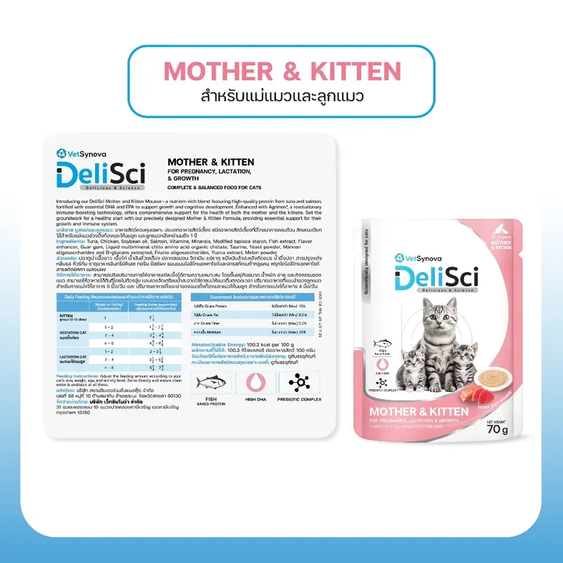 DeliSci Mother & Kitten Cat อาหารเปียกแม่และลูกแมว รูปที่ 2