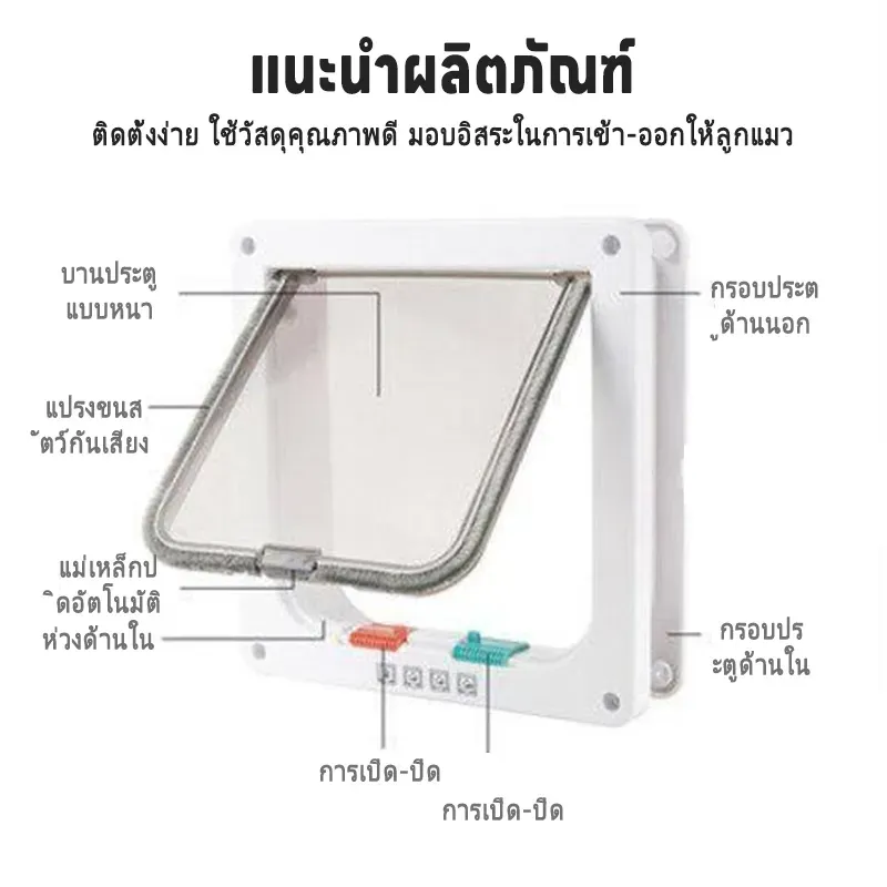 Ace pet ประตูสัตว์เลี้ยงเข้าออก 2 ทาง รูปที่ 3