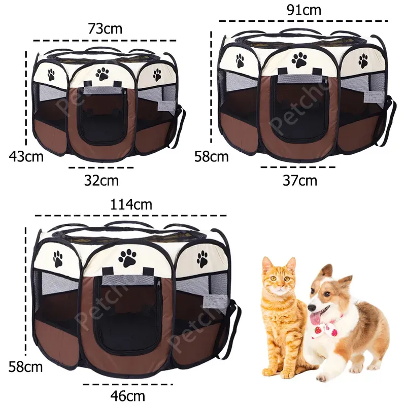 Petcho คอกสัตว์เลี้ยงพับได้ทรงแปดเหลี่ยม รูปที่ 4